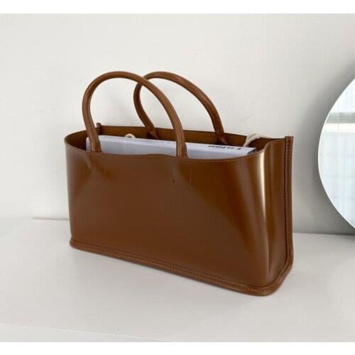 Elegant Female Ribbon Tote bag 2021 Fashion New High-quality PU Leather Womens Designer Handbag Lock Shoulder Messenger Bag