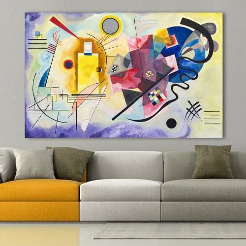 Handmade Wassily Kandinsky Geometric Abstract Artwork Oil Painting Art Paintings For Living Room Home Decor