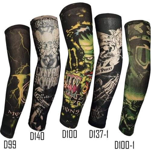 Fake Tattoo Arm Sleeve Straight Style Fashion Design Unisex UV Protection 1 Piece General Outdoor Temporary