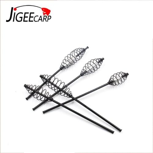 JIGEECARP 1PC Carp Fishing Lure Cage Long Tube Spring Bait Cage Fishing Accessory Bait Cage Fishing Trap Basket Feeder Holder