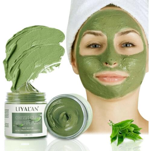 Green Tea Matcha Mud Clay Mask Face Pore Detox Oil Control Deep Cleansing Whitening Natural New Formula Women Skin Care 150g