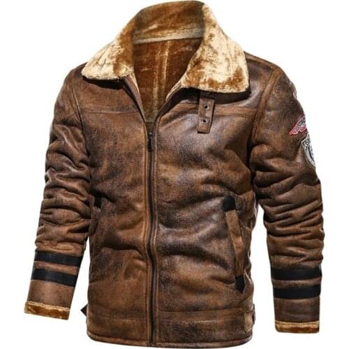 Male Outwear Warm Biker Jackets Winter Mens Casual Motorcycle Jacket Windbreaker Plush Thick Coat Dropshipping