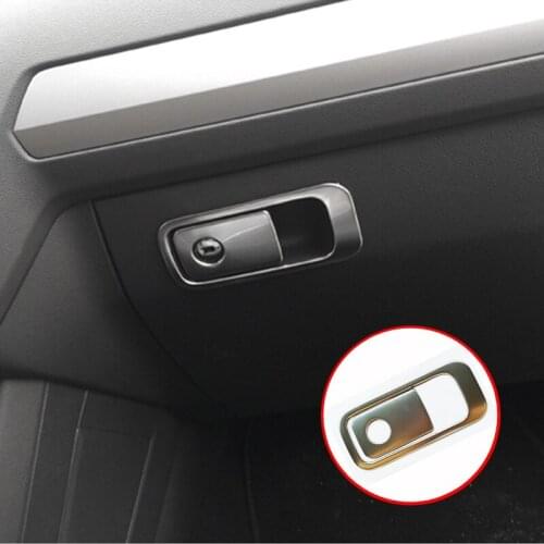 Stainless Steel Glove Box Handle Cover Glovebox Handles Trim Sticker for Volkswagen vw Tiguan L 2017-2020 Interior accessories