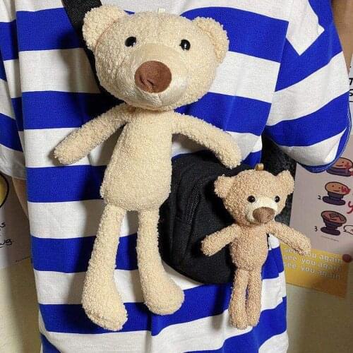 New Faux Cute Plush Large Simple Decor Bag Fashion Key Chain Style Bear Pendant Car Key Hanging Accessories Gift Drop Shipping
