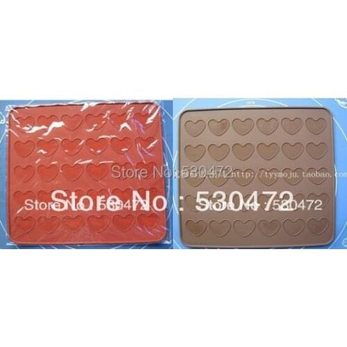 Wholesale/retail,free shipping, Love Peach shape macarons silicone pad, high temperature baking tools Oven Bakeware26*29*0.3CM