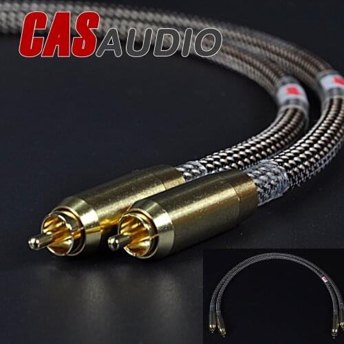 Pair Audiophile 4N 99.99% OFC RCA To RCA Audio Interconnect Cable Phono Jack Hi-Fi RCA Cable W/ Shiled,0.75m 1m 1.5m 2m 3m 5m