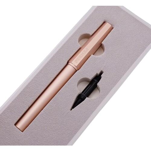 Moonman Penbbs 350 Fountain Pen Aluminum Alloy Anode Octagonal Rose Red Fashion Ink Pen & Gift Case Office Business Writing Set