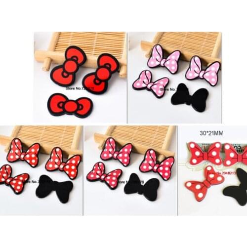 Flatback resin cartoon Bow resin planar DIY handmade materials 50pcs 1.2inch