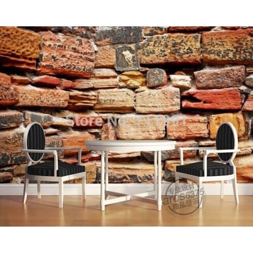 Custom retro wallpaper, wall brick pattern for the living room TV backdrop wall vinyl wallpaper Papel de parede