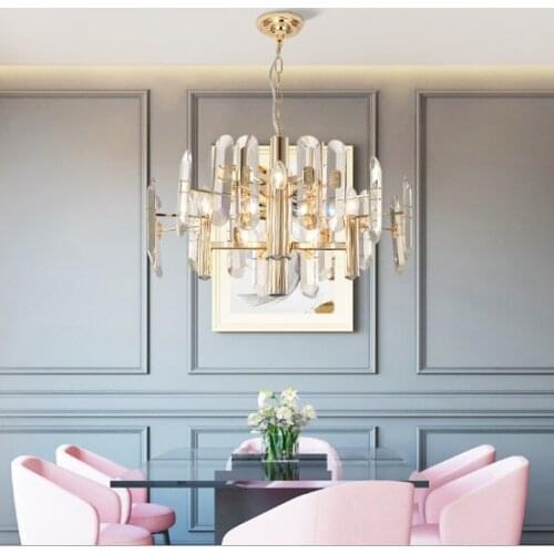 Post-modern living room crystal chandelier light luxury style atmosphere hotel room lamp high-end restaurant lighting