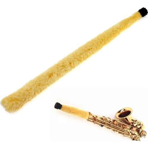 Durable Alto Saxophone Cleaner Yellow Soft Fiber Brush Alto Sax Cleaning Tools Woodwind Musical Instruments Parts & Accessories