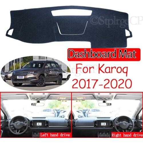 For Skoda Karoq 2017 2018 2019 2020 Anti-Slip Mat Dashboard Cover Pad Sunshade Dashmat Carpet Anti-UV Dash Car Accessories Rug