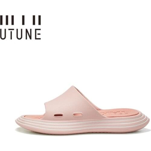 UTUNE Outdoor Women Summer Shoes Runway Slippers Outside EVA Men Beach Slides Soft Thick Sole Non-slip Sandals Indoor Bathroom