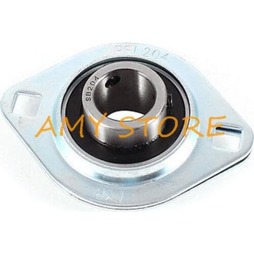 SBPFL204 Pressed Steel Dual Bolt Flanged Pillow Block Bearing 20mm Inner Dia