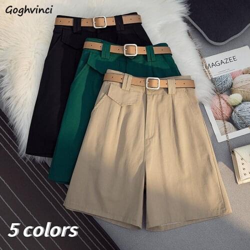 Shorts Women Baggy All-match High Waist Summer Korean Style Streetwear Casual Plus Size Harajuku Solid Pockets Female New Hot