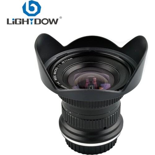 Lightdow 15mm F4 F/4.0-F32 Ultra Wide Angle 1:1 Macro Lens for Canon Nikon Digital SLR DSLR Cameras