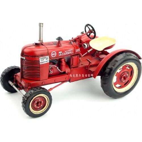Vintage tractor model iron ornaments Home Furnishing jewelry retro soft mounted decoration crafts creative handmade decorations
