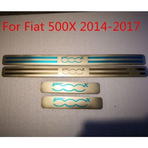 High-quality stainless steel Plate Door Sill Welcome Pedal Car Styling Accessories 4pcs/set For Fiat 500X 2014-2017