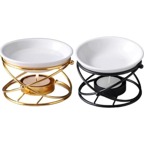 Romantic Tealight Candle Holder Aromatherapy Ceramic Oil Burner Essential Oil Incense Aroma Diffuser Home Decor