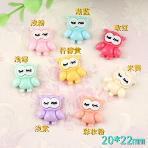 10pcs 20*23mm Mix DIY cartoon resin Owl charms mobile phone shell material wholesale children hair jewelry accessories wholesale