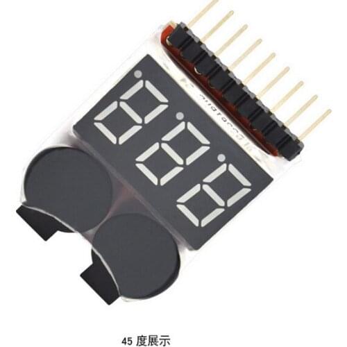 1000pcs 1-8S Low Voltage Buzzer Alarm 1-8S Lipo/Li-ion/Fe Battery Voltage 2IN1 Tester Vistapower For RC BB Ring