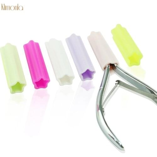 2pcs Candy Colors Nipper Cover Protective Cap Star Shape Nail Dead Skin Cuticle Scissors Sleeve DIY Tools For Nail