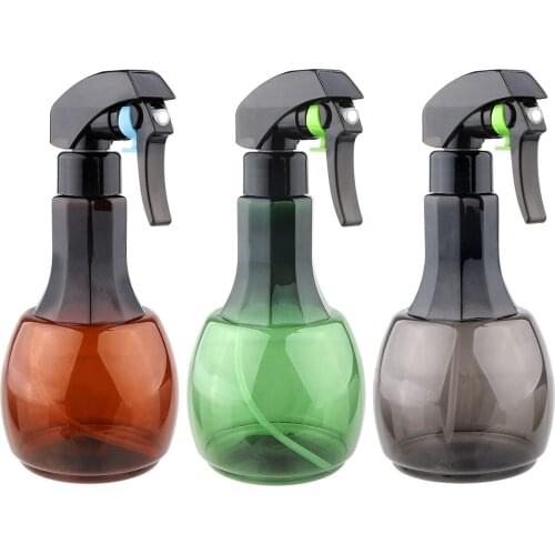 3 Color 400ml Plastic Spray Bottle Transparent Makeup Moisture Atomizer Pot Fine Mist Spray Bottles Alcohol Disinfection Tools
