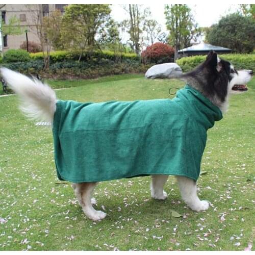 Pet Dog Bathrobe Microfiber Dog Bath Blanket Pet Cleaning Supplies Towels for Small Big Animals Drying Clothes with Waistband