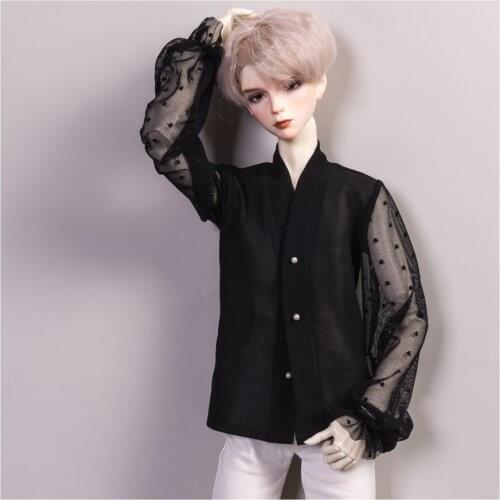 D03-P209 children handmade toy 1/3 1/4 uncle SSDF Doll clothes BJD/SD doll clothes Lace long-sleeved chiffon shirt 1pcs