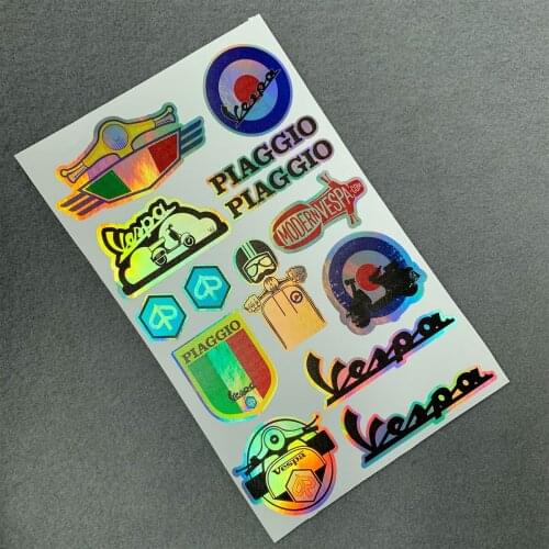 For PIAGGIO VESPA GTS GTV LX LXV LT PX PRIMAVERA 50 125 150 200 250 300 300ie Decals Motorcycle Vinyl Laser Color Stickers