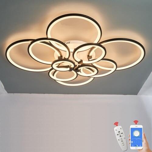 Hot Rings Lights Led Chandelier Lighting Lamp Bedroom Living room decoration home decor lamp Modern Chandeliers Ceiling Fixtures