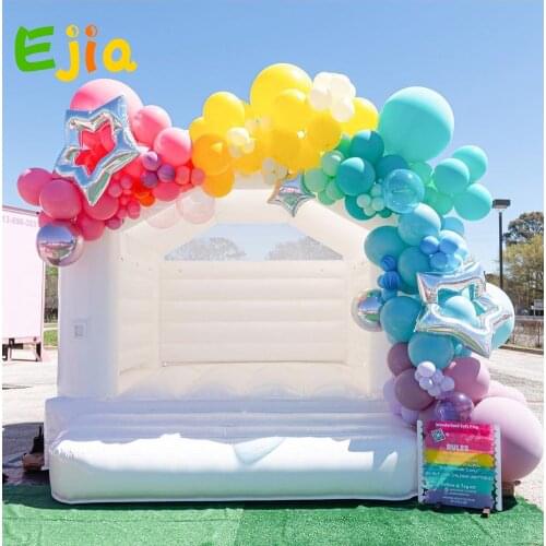 Commercial Adults Kids Whole White Inflatable Jumping Bouncy House Castle For Sale Outdoor Indoor Games