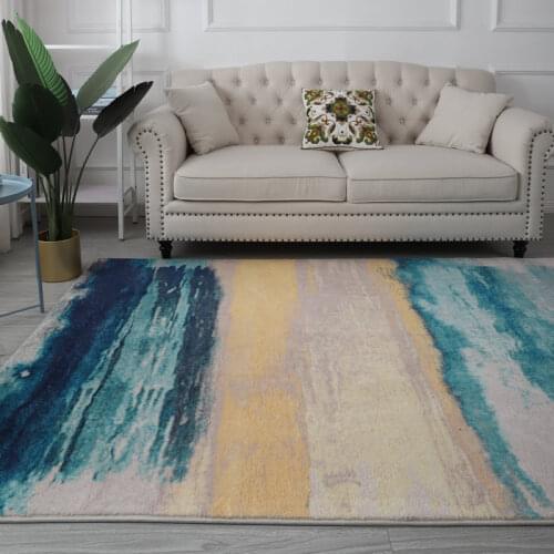 Nordic Style Abstract Ink Drawing Floor Carpets Rug For Living Room Non-slip For Parlor Bedroom Modern Soft Anti-fouling Carpet