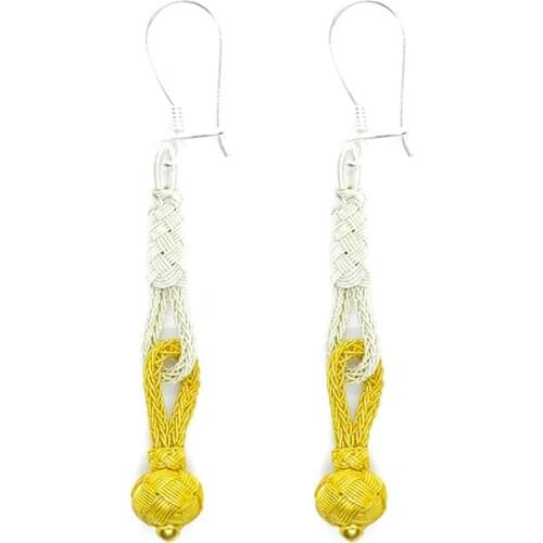 KSG Women 1 Pair Silver Earring Fine Weaving Casual Jewelry Kazaziye Silver Earring Female Earring Special Day Gift Earring