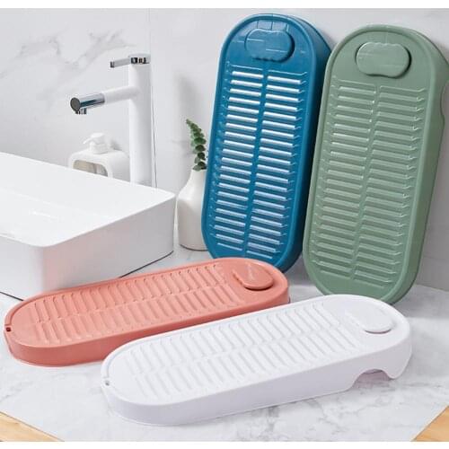 Mini Washboard Eco-friendly Space-saving Plastic Clothes Washing Board Supplies Socks Underwear Dorm Household Accessories