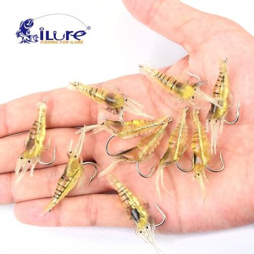 ILure 10 Pcs/bag 4.5cm 2g Lifesaving Fishing Lures Soft Lures Lures Soft Lures Hooks Shrimps Soft Lures Locks Souple Crankbait