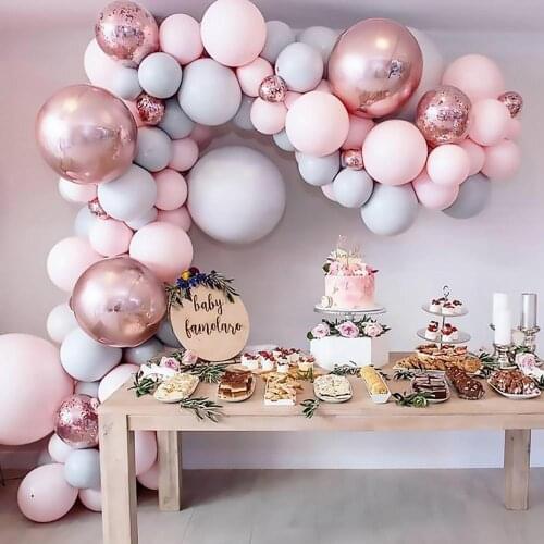 Confetti Ballon Set Birthday Wedding Party Decor Baby Shower Kids Macaron Balloons Garland Arch Rose Gold for New Year Goods