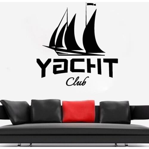 Wall Stickers Sail Ship Vinyl Decals Removable Home Decor Kids Boys Bedroom Decoration Sea Trip Art Mural C13-12