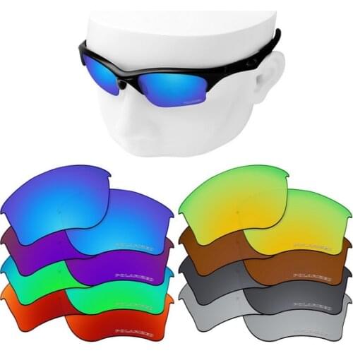 OOWLIT Anti-Scratch Replacement Lenses for-Oakley Half Jacket XLJ Etched Polarized Sunglasses
