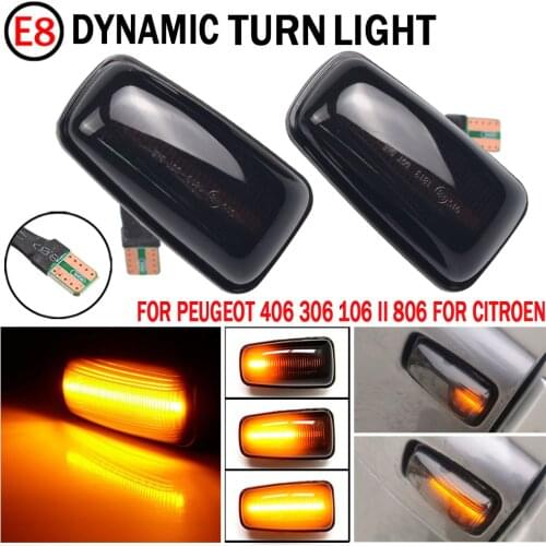 Dynamic LED Side Marker Light Signal Blinker For Peugeot 306 106 406 806 Expert Partner Citroen Berlingo Jumpy Saxo Xantia