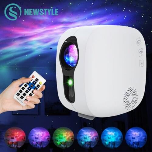 6 Colors Stary Sky Projector Galaxy Nebula Ocean Star LED Night Light Bluetooth Music Speaker Night Lamp For Kids