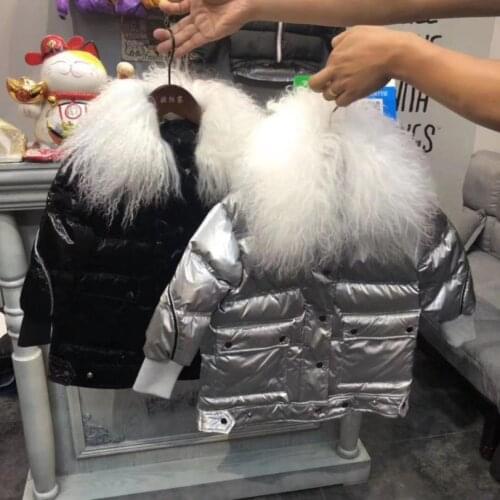 4-14 years children white duck down coats baby boy and girls downjackets 2019 winter new outerwear kids tops ws1187
