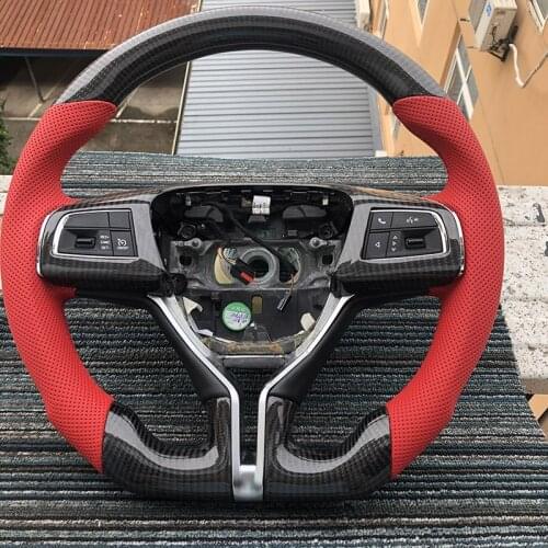 Refit Carbon Fiber Leather steering wheel For Maserati Levante Quattroporte Ghibli 2013 2014 2015 2016 2017 2018 2019 2020