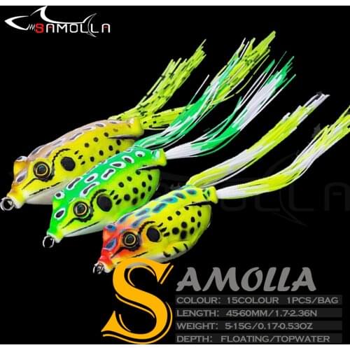 Fishing Lures 2019 Frog Lure Weights 5-15g Isca Artificial Soft Bait Trolling Lure High-grade Silicone Double Hook Topwater Lure