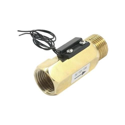 SEN-ZL21F G1/2 M/F Threaded 10W 10mA Gravity Brass Water Flow Switch Flowmeter