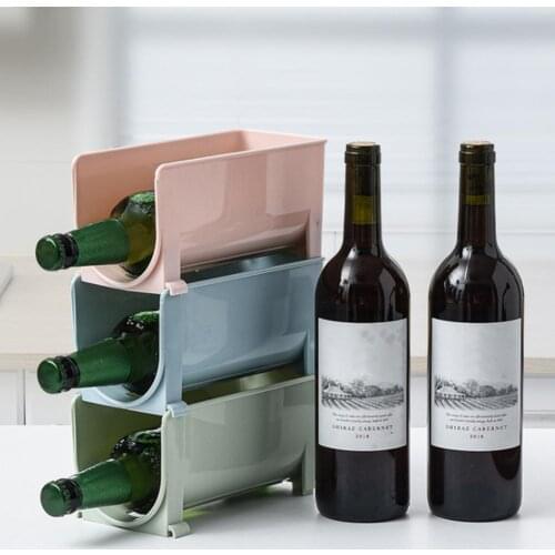 U-Shaped Stackable Wine Rack For Fridge Drinks Storage Organizer Kitchen Accessories Beer Rack Wine Storage Rack Beverage Rack