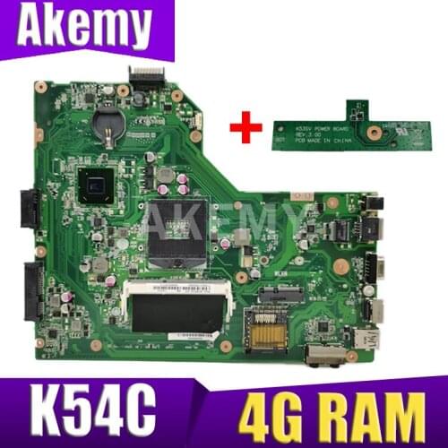 XinKaidi K54C Laptop motherboard for ASUS K54C X54C K54 K54Ly K54hR Test original mainboard 4G RAM PGA989