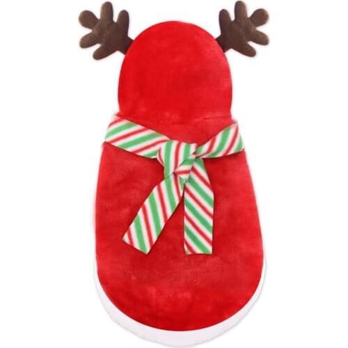 Funny Pet Dog Christmas Clothes Hoodie Costume Thicken Warm Jumpsuit Coat For Small Dog Clothing Cute Sweter Perros Mascotas