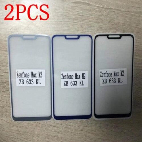 2PCS Full Glue Full Cover Tempered Glass For Asus Zenfone Max M2 ZB633KL Screen Protector protective film For Asus ZB633KL glass