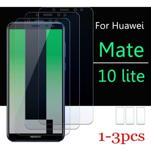 Protective glass on for Huawei mate 10 lite screen protector huavei hauwei mate 10lite light matte10lite tempered glas sheet fil